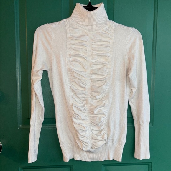Cache medium white turtleneck top - Picture 1 of 5